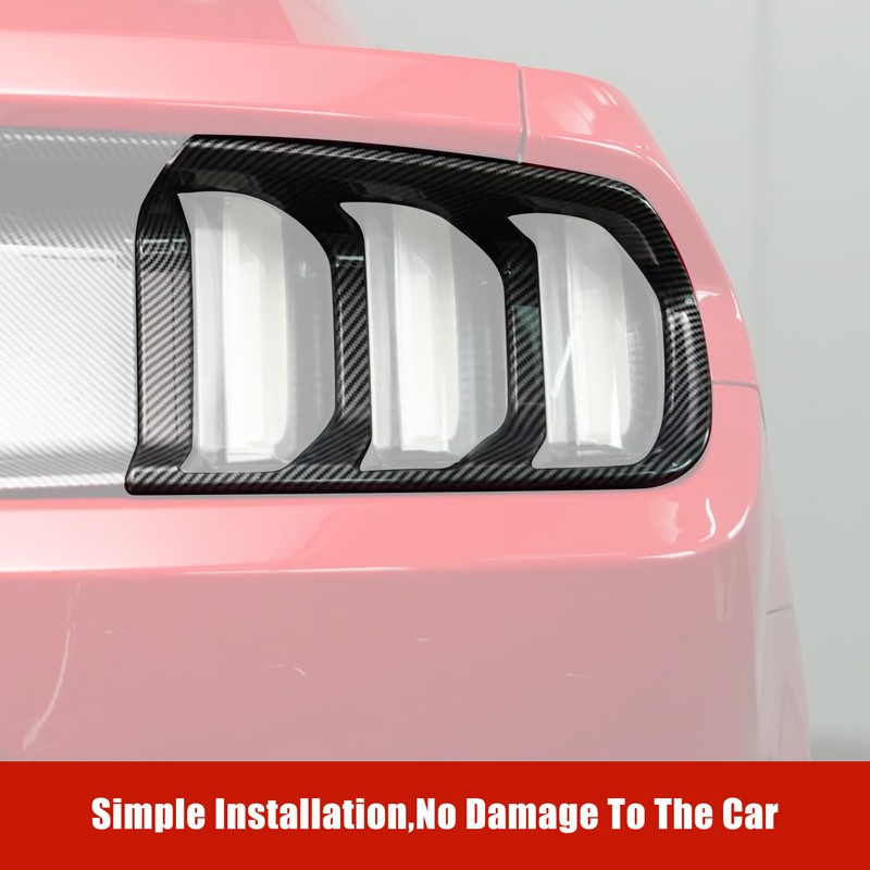 KAKABAS Tail Light Cover Trim Frame, Carbon Fiber Protective Frame