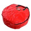 Christmas Wreath Storage Bag PE Woven Fabric Dustproof Round Red