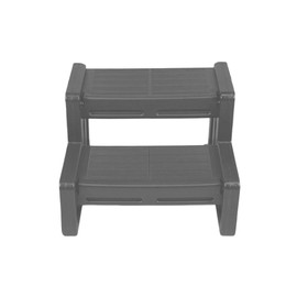 Vinyl Works 22 Inch Junior Resin Multi Purpose Home Garden Garage Spa and Hot Tub Steps, Gray