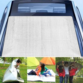 Aluminium Camping Mat,150 * 200CM Camping Aluminum Sleeping Foam Mat,Aluminium Foil Insulation Mat,Insulating Thermal Waterproof Mat,Ultralight Floor Mat of Aluminum Foil for Outdoor Picnic