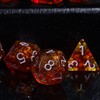 HDdais DND Dice Set 7PCS Orange Polyhedral Dice Set Glitter