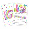 10th Confetti Birthday Invitations, Out Single Digits - Birthday Party