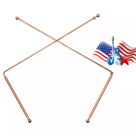 Unbrand 2x 99.9% Copper Dowsing rods Pure Copper Divining Rods Ghost Hunting HOT