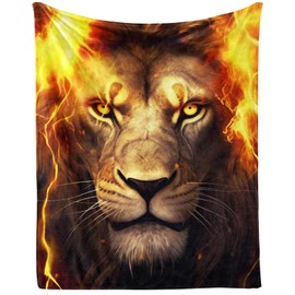 Homieblanket Lion Blanket for Boys Girls, Cute Lion Themed Design Printed Throw Blankets for Kids Lap, Chair Sofa, Warm Soft Cozy Blanket, 40"x 50"