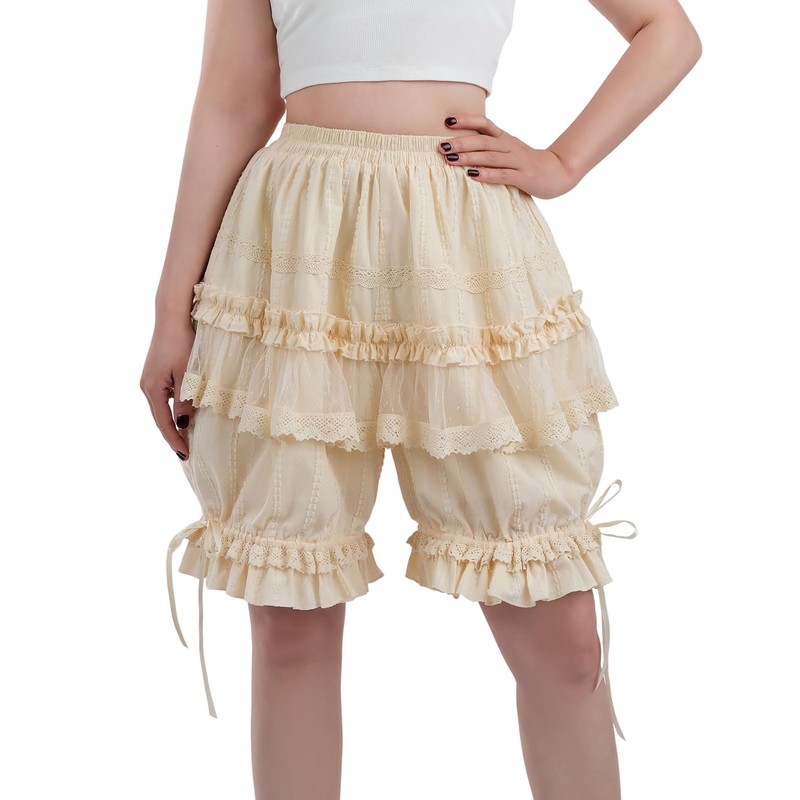 LTAKK Bloomers Women Ruffle Lace Pantaloons Renaissance Victorian Bloomers Kawaii