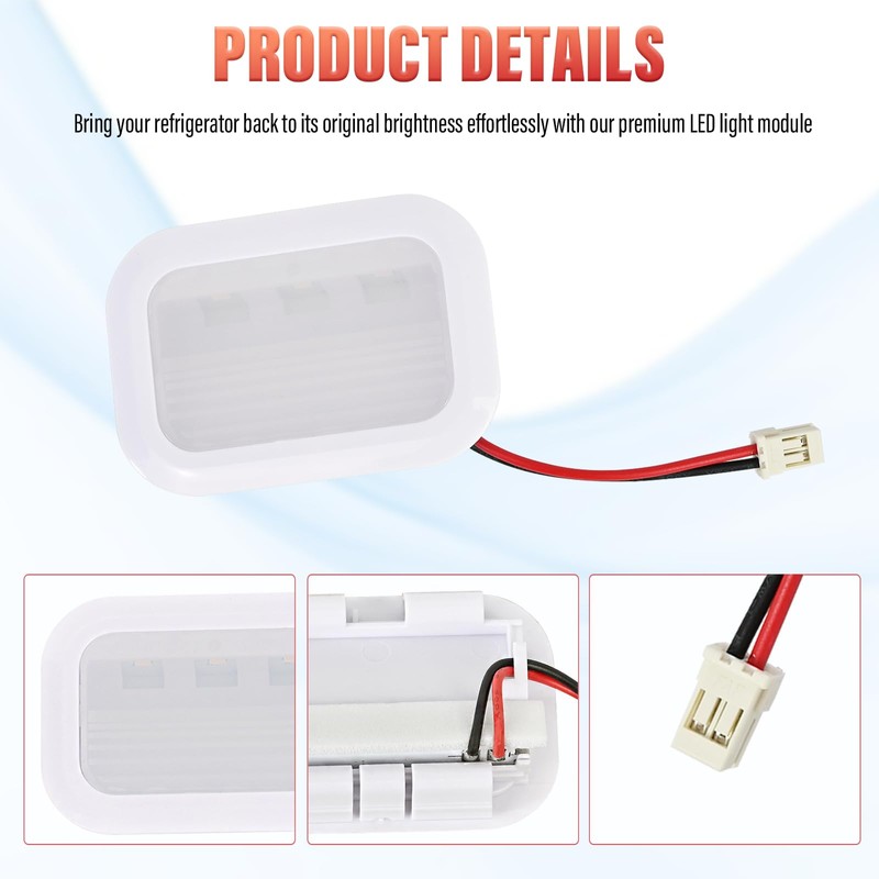 5PK-W11483116 Refrigerator LED Light Module Compatible with Whirlpool Replacement W11483116,