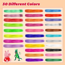PLA 3D Pen Filament 150 m 30 Colours 5 Metres 3D Printing Pen PLA Filament 1.75 mm for 3D Pen and 3D Printing Pen Suitable for All High Temperature Printing Pens