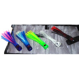 Extreme Fishing 6" Stubby Offshore Fishing Concave Chugger Lure Trolling Mahi Wahoo Tuna Dorado - Black and Red