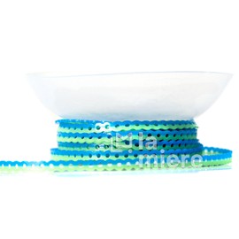LA MIERE 1 Roll Orthodontic Rubber Chains, Braces Power Chains consisted force in closed, short, long 15''spools (closed, 0.113’’(2.5mm), Blue & Green)