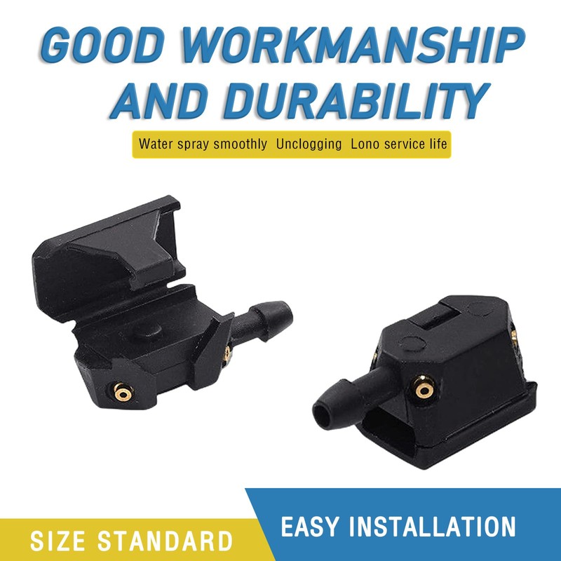 GKmow Pack-2 Car Universal Front Windshield Washer Nozzle, Jet 4Way