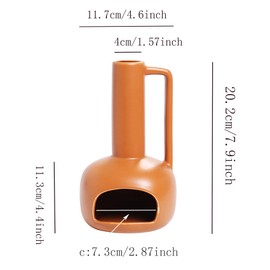 XUDREZ Ceramic Palo Santo Holder, Sage Smudge Stick Holder, Incense Cone Burner, Incense Cone Bowl for Meditation and Aromatherapy Courses (Brown)