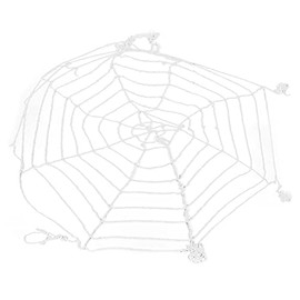 3,6 M Telarañas Decoraciones de Halloween, Decoración de Telaraña Redonda Gigante de Halloween, Telaraña Blanca Falsa para Interior, Fiesta Al Aire Libre, Patio, Ventana, Pared Y Muebles