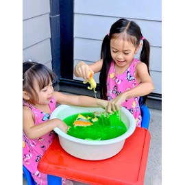 Zimpli Kids 12 x Slime Play Foil Bags Kids Party Fillers, Red & Green, Sachets