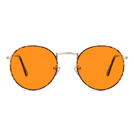 NSSIW Blue Light Glasses for Men and Women, Bluelight Glasses with Round Metal Frame and Anti Eye Strain (99%)