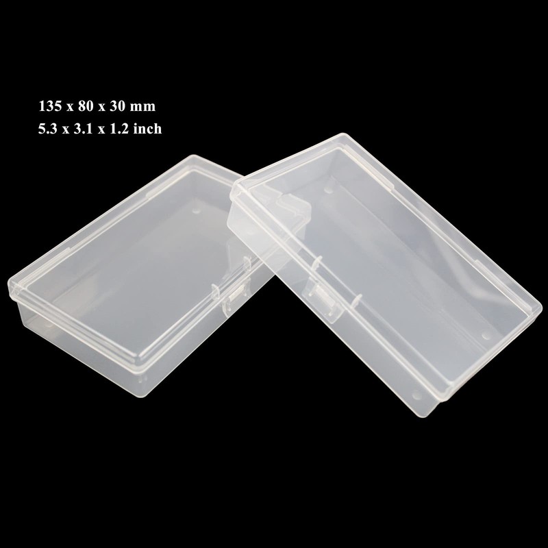 LJY 12 Pieces Rectangular Empty Mini Clear Plastic Organizer Storage