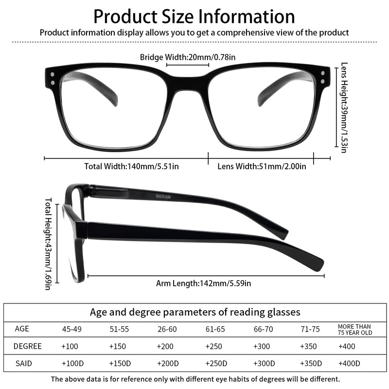 SIGVAN Blue Light Blocking Reading Glasses for Men Women Computer