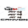 GMC 4PCS Gloss Black Door Rear AT4 Canyon OVERLAY Emblems