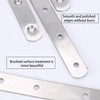AARACHI 4 Pcs Flat Straight Brace Brackets Stainless Steel Mending