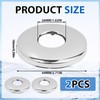 2-Pack Pipe Covers Chrome G3/4 for Shower Fittings and Accessories
