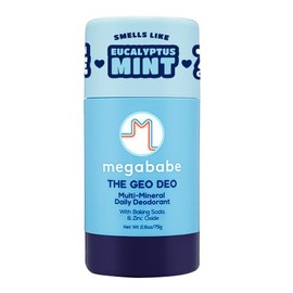 Megababe Desodorante Diario - El Geo Deo Con Multi-Minerales | Sin Aluminio, Todo Natural | Eucalipto, Madera de Cedro y Menta | 2.6 Oz
