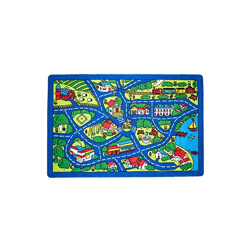 Mybecca Kids Rug Street Map in Blue 3' x 5'