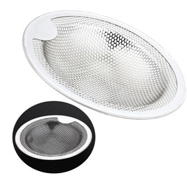 Drainage Gutter, Bath, Stainless Steel Drain Filter, Washbasin, Garbage Receptor, For Baths, Silver, 3.9 - 3.9 inches (9 - 10 cm)