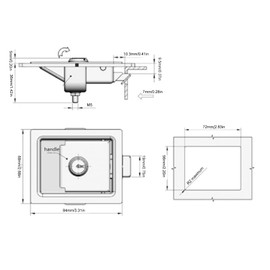 2 piezas de pestillo de manija de RV de panel integrado caja de herramientas cerradura de gabinete, cerradura de puerta de caravana, cerradura de puerta de remolque de viaje cerrada con llaves