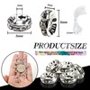 TOAOB 200pcs Rondelle Spacer Beads 8mm Round Silver Crystal Czech