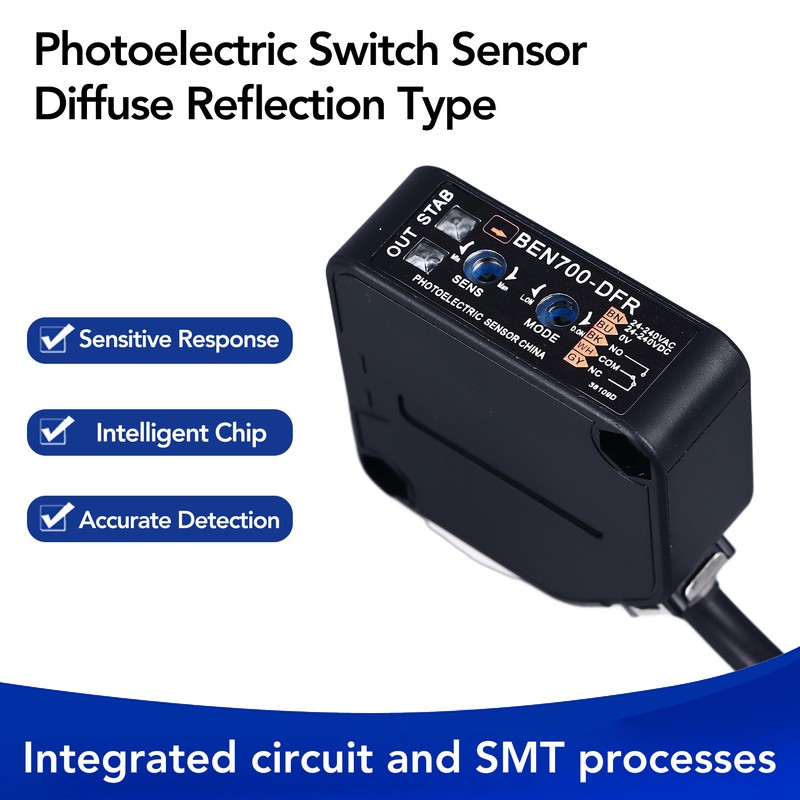 Photoelectric Beam Sensor High Accuracy Diffuse Reflection Infrared Proximity Switch