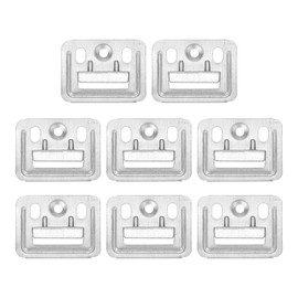 sourcing map 100Pcs 43mmx32mmx0.4mm Wall Panel Buckle, Zinc-Plated Carbon Steel Integrated Wall Panel Clips, Furniture Fixings Clamp Hanger Wall Mounting Clips, Silver