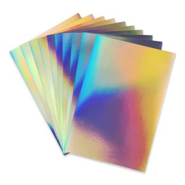 Coolprints Cartulina Metalica Tipo Espejo Metalizada Premium 230gr 20cm x 30cm 10 Piezas (Plata Holografico)
