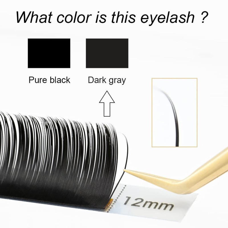 NAGARAKU Flat Lash Eyelash Extensions with 2 Bristles for Eye