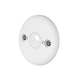 ENERLITES Ultrasonic and PIR Dual Technology Occupancy Sensor, 360 Degree Field of View, 1,600 Sq Ft Coverage, Commercial Grade, MDC-50V-W, White