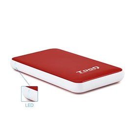 Monkey Ladder Hard Drive Enclosure for 2.5 Inch HDD SATA I/II/III up to 9.5 mm USB 3.1 Red
