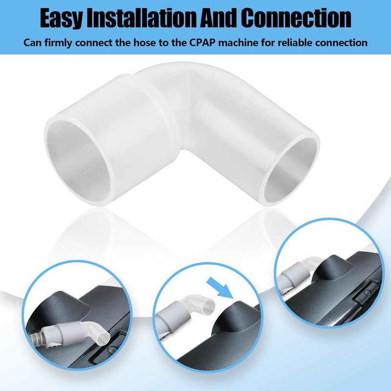 2 Pack CPAP Elbow Connector,CPAP Hose Adaptor Compatible for ResMed