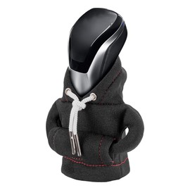 Gear Knob Hoodie - Gear Knob Cover Car (Mini Hoodie for Gear Shifter) - Black Cover for Decorative Car Accessories - Suitable for Most Vehicles (Pack of 1)