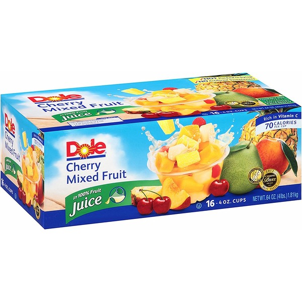 Dole Cherry Mixed Fruit Cups, 16 pk./4 oz. (pack of