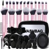 57Pcs Pink Makeup Brushes Set Professional with Case Premium Synthetic