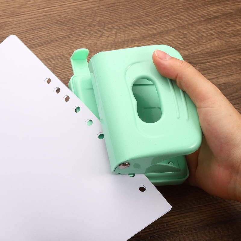 PATIKIL 6mm 2 Hole Paper Punch, Metal Hole Punch, 8