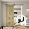 CCJH 6.6FT/200CM Sliding Barn Door Hardware Kit for Single Door