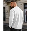 QOSOQ Mens Casual Sweaters Textured Pullover V Neck Sweater Pullover