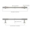 KNOKLOCK 10 Pack 5 Inch(128mm) Kitchen Cabinet Handles Brushed Satin
