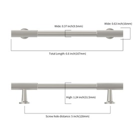 KNOKLOCK 10 Pack 5 Inch(128mm) Kitchen Cabinet Handles Brushed Satin Nickel Cabinet Pulls Kitchen Cabinet Hardware Drawer Pulls for Cupboard Wardrobe