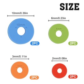 8 pcs Rolling Pin Guide Ring Spacer Bands Set - (2/3/6/10mm), Suitable as Roling Pin with Thickness Rings, KitchenTools for Dough Thickness, Multicolored Flexible Silicone Slip On Baking Accessories