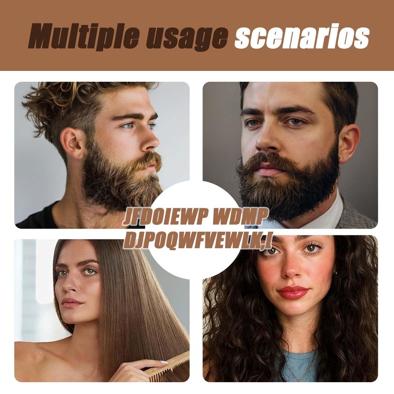 5Pcs Beard Brush for Men, Slick Back Hair Brush Beard