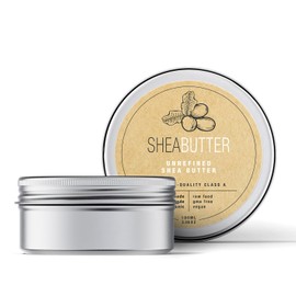 SHEABUTTER Raw and Unrefined Shea Butter - Pure Organic African Shea Butter, Deep Hydration and Handmade Skin Moisturizer for Dry Skin, Hair, Face, and Body - (100ml/3.38oz)