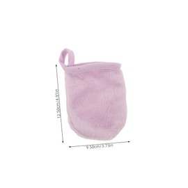Ipetboom Makeup Remover Washcloths Towels Travel Washcloth Face Wash Towels Facial Wash Cloths Mini Makeup Wipes Make up Remover Pads for Face Facial Clean Mitts Make up Gloves Violet Cloth