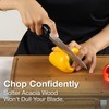 Sango Acacia Cutting Board Set with Juice Grooves and Stand,