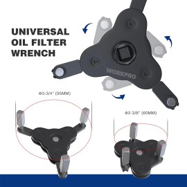 WORKPRO Universal Oil Filter Wrench Magnetic Adjustable Oil Filter Removal Tool