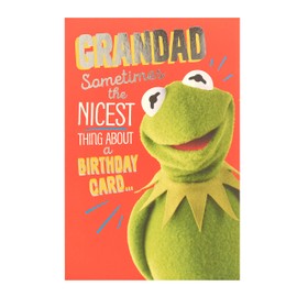 The Muppets Grandad Birthday Card - Funny Birthday Card for Him - Kermit The Frog